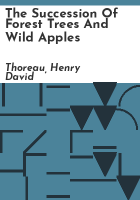 The_succession_of_forest_trees_and_Wild_apples